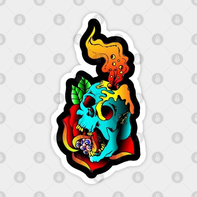 Candle skull Sticker by BSKR